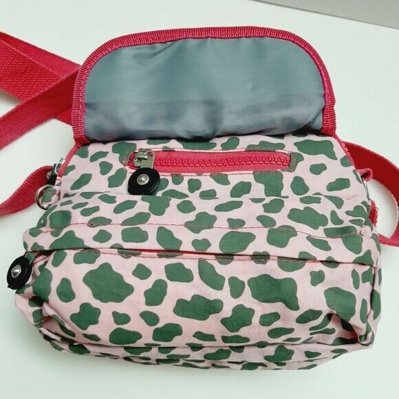 KIPLING Crossbody Shoulder Bag Cheetah Animal Print Pink - Picture 12 of 16